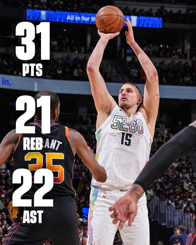 半岛体育全站-见证神迹！约基奇31+21+22创造历史 MVP再生悬念？